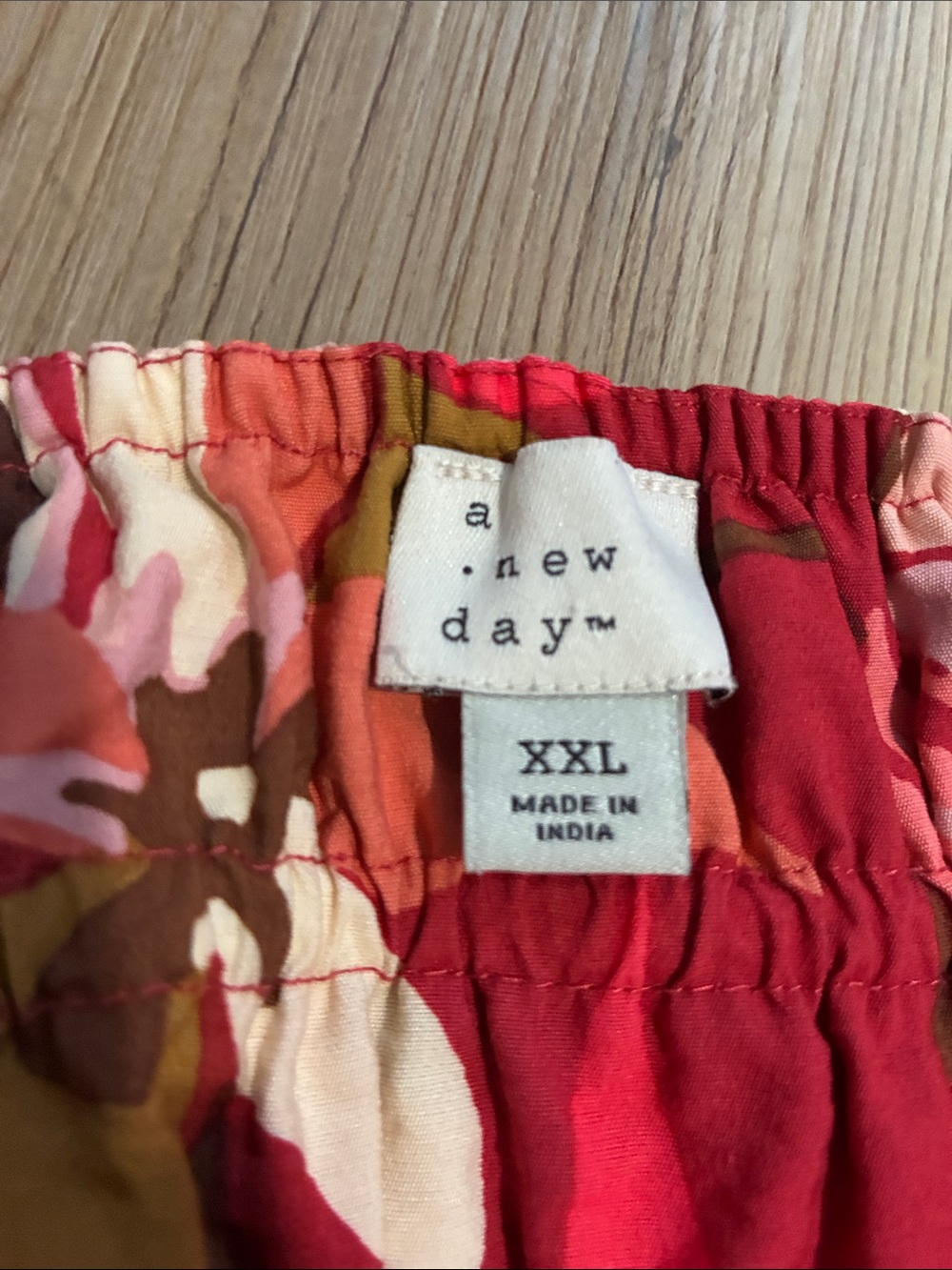 Target A New Day Dress Womens XXL Red Taupe Floral Print Sleeveless Midi Dress - Picture 5 of 12